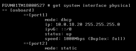 Comprovar la IP del FortiGate